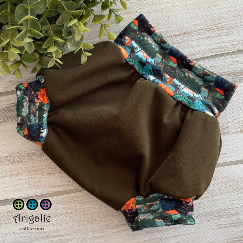 Couvre-couche DADO - Taille SMALL (BANDES À MOTIF)