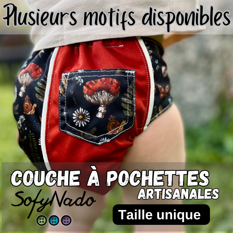 Couche à poche SofyNado - Taille unique - Couche artisanale