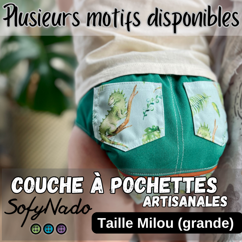 Couche à poche SofyNado - Milou - Couche artisanale