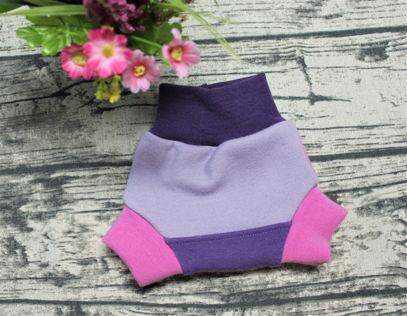 Couvre-couche Brief en laine de mérinos PINK-RAINBOW BOLD Taille Très petit/XS