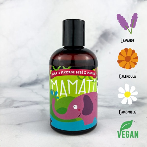 MAMATI - Huile à massage bébé et maman